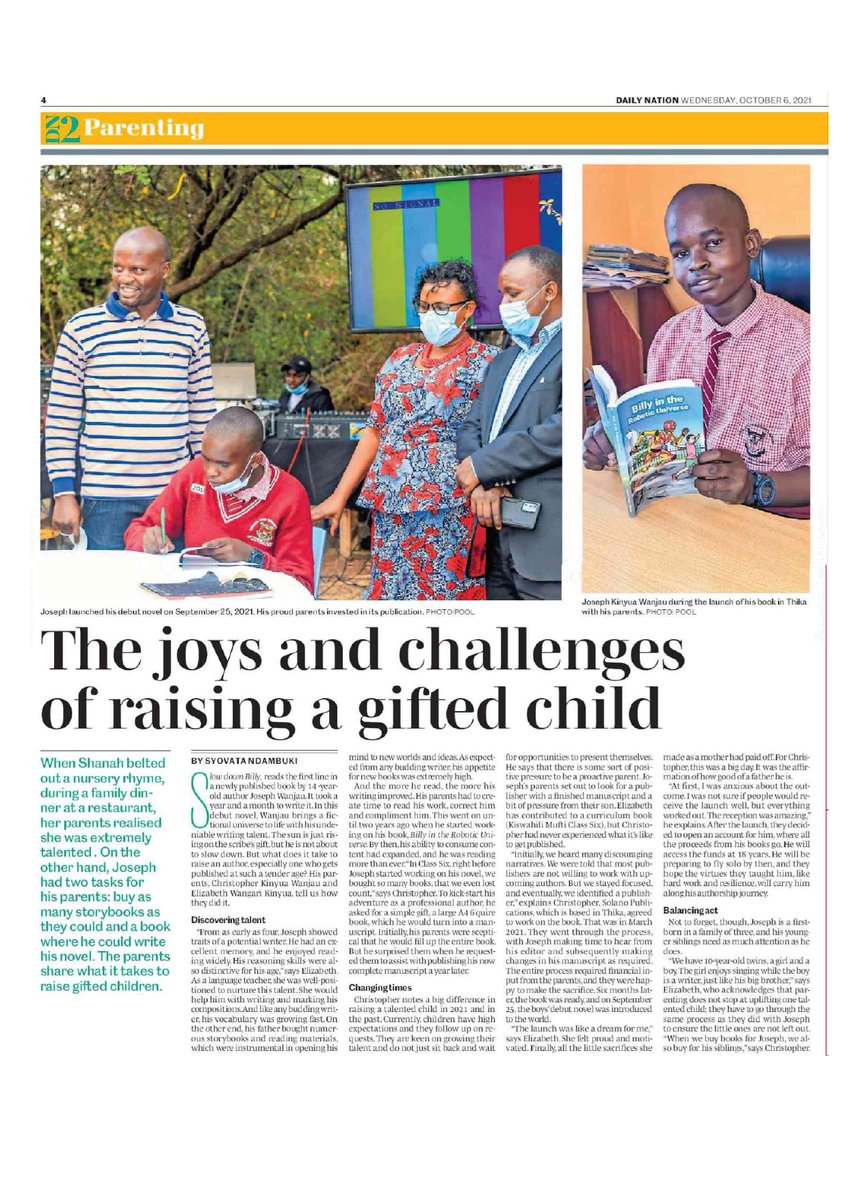 ShanahManjeru's tweet photo. Check out this story about me in yesterday’s Daily Nation. You can also read it through Daily Nation online. https://t.co/u6RXWtB8UI
