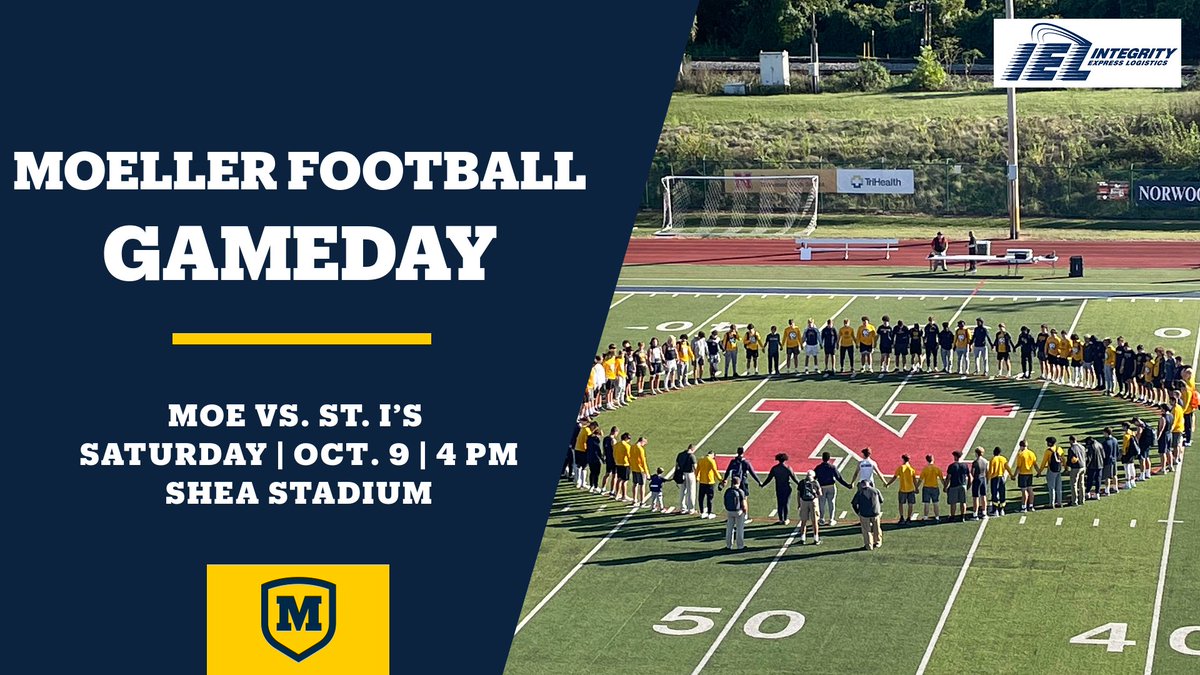 MoellerFootball's tweet photo. Who else can't wait until Saturday?
#BeatIgnatius
🏈Shea Stadium (Norwood High School)
📍2603 Harris Ave, Norwood, OH 45212
⏰4 PM
🗓October 9
⛅️78 and partly cloudy
🚗https://t.co/6vepDqIXhi
🎉https://t.co/6vepDqIXhi
🎟https://t.co/V8vFty0OPh
📺https://t.co/T7oS8WsyTX https://t.co/Yo4vZ73ZVE