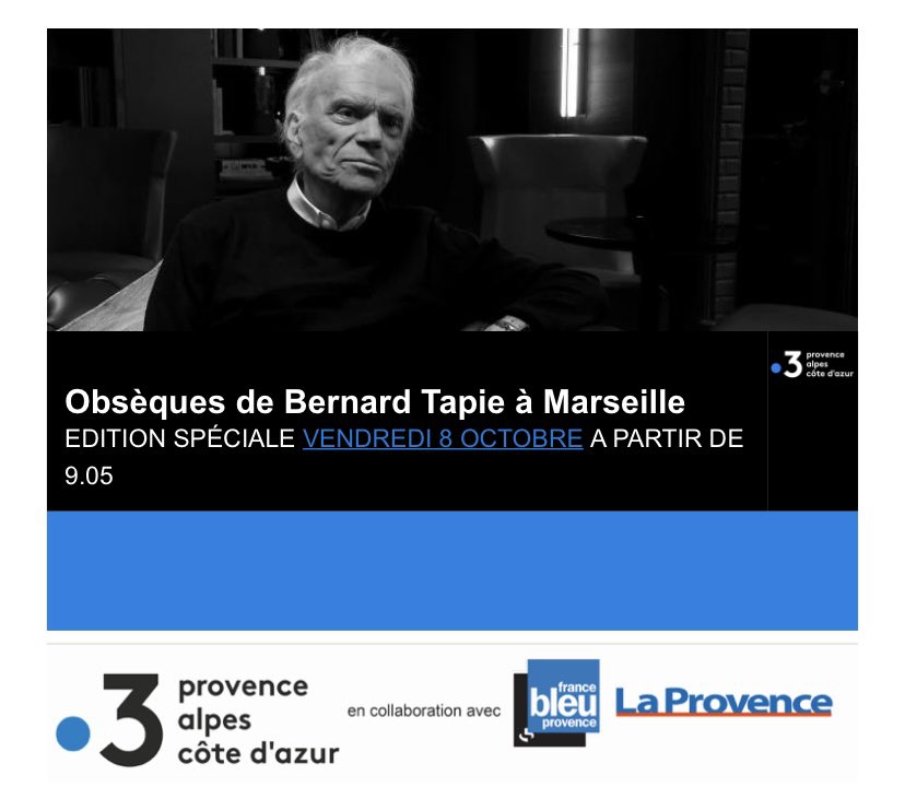 ÉDITION SPÉCIALE sur <a href="/France3Provence/">France 3 Provence</a> avec @bleuprovence et <a href="/laprovence/">La Provence</a> 
RDV ce vendredi dès 9h05 
<a href="/guilhemricavy/">Guilhem RICAVY</a> <a href="/navarro_fbp/">Eric Navarro</a>
