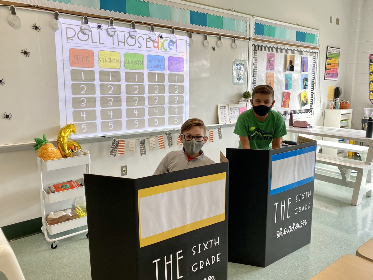 _missmorrison's tweet photo. nothing like a good old fashioned review game🤩 the sixth grade showdown was in full swing today! (apparently the word misgiving was a tough one!) 😎 https://t.co/bUqhJ4RSj2