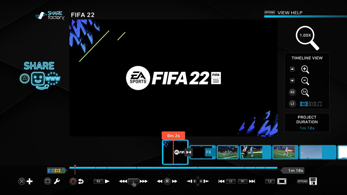 PlayStation's tweet image. Download the new FIFA 22 PS4 ShareFactory Theme and show off your best plays⚽️