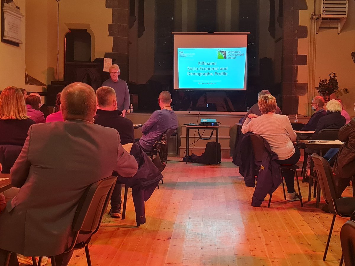 Eileen (@eok56) on Twitter photo Dr. Shane O'Sullivan <a href="/TUS_Midwest/">Technological University of the Shannon: Midwest</a> giving an overview of the #socioeconomic profile of #kilfinane #clld #sicap #leader
#community #communitymatters #communityplanning
<a href="/BallyhouraDev/">Ballyhoura Development CLG</a> <a href="/KilfinaneCC/">Kilfinane Community Council</a> <a href="/theILDN/">Irish Local Development Network</a> Dr. Shane O'Sullivan <a href="/TUS_Midwest/">Technological University of the Shannon: Midwest</a> giving an overview of the #socioeconomic profile of #kilfinane #clld #sicap #leader
#community #communitymatters #communityplanning
<a href="/BallyhouraDev/">Ballyhoura Development CLG</a> <a href="/KilfinaneCC/">Kilfinane Community Council</a> <a href="/theILDN/">Irish Local Development Network</a>