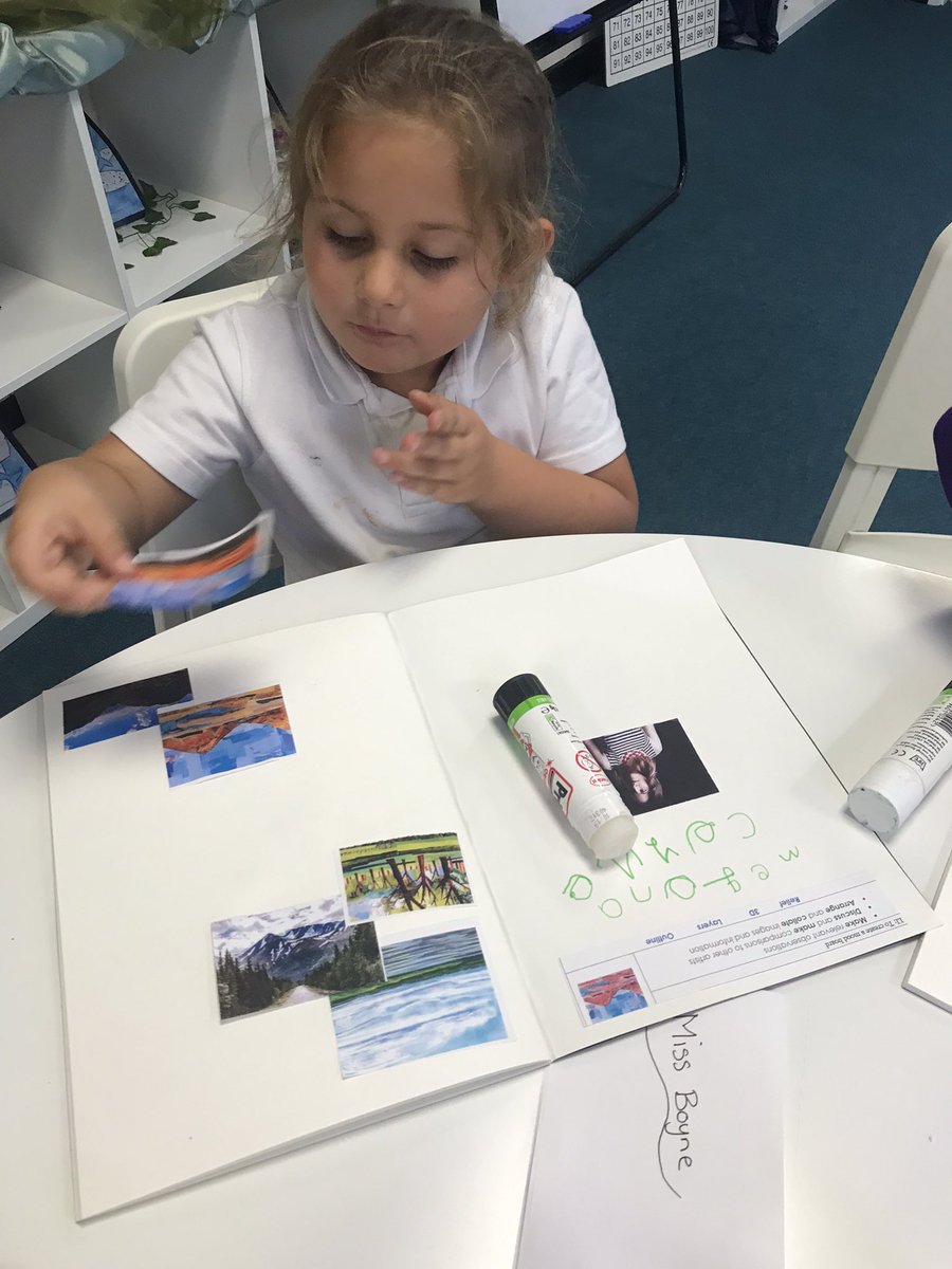 EpsDiamond's tweet photo. We have had a fabulous afternoon creating mood boards for our featured artist, Megan Coyle. We have loved looking at her landscapes created from magazine clippings😃@PrimaryElaine @InspireSELondon https://t.co/6Ng1wEaaYj