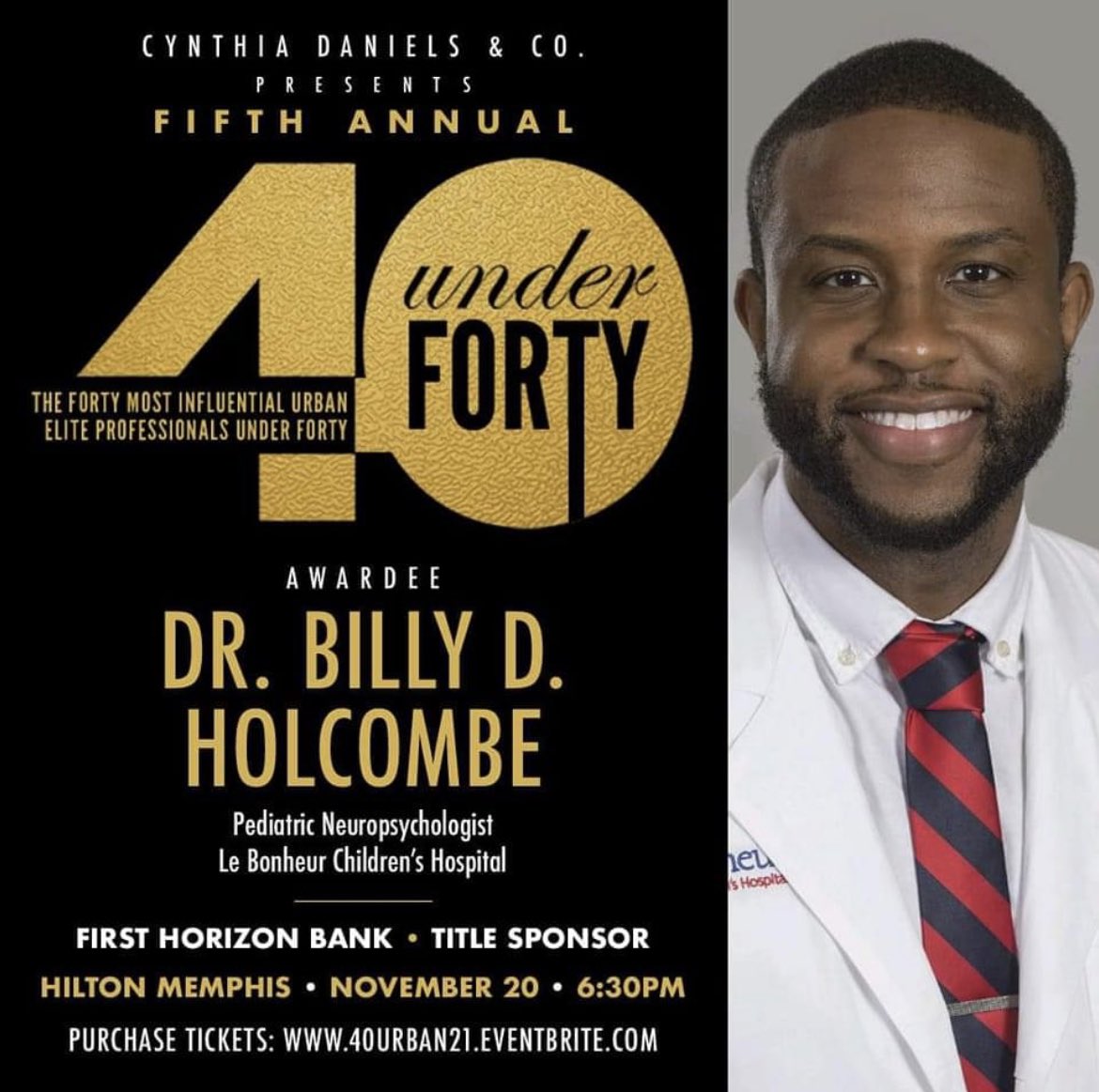 Christen Holder, PhD (@christen_holder) on Twitter photo So #LeBonheurProud of my <a href="/LeBonheurChild/">Le Bonheur Children's</a> colleague Dr. Billy Holcombe. It’s an honor to work with a #40UrbanElite and the Neuroscience Institute is so proud! #neuropsychtwitter #pedsneuropsych So #LeBonheurProud of my <a href="/LeBonheurChild/">Le Bonheur Children's</a> colleague Dr. Billy Holcombe. It’s an honor to work with a #40UrbanElite and the Neuroscience Institute is so proud! #neuropsychtwitter #pedsneuropsych