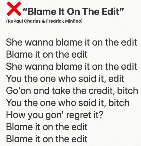 RuPaul's tweet image. First Single #BlameItOnTheEdit Tonight #MamaRu linktr.ee/rupaulofficial