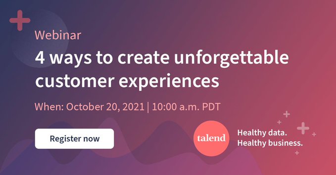 ann_christel's tweet image. Are you frustrated dealing with bad customer data? Our @Talend team shares the solution in our webinar on 10/20: bit.ly/3lxBplP #DataHealth #TalendDataHealth #DataDriven
