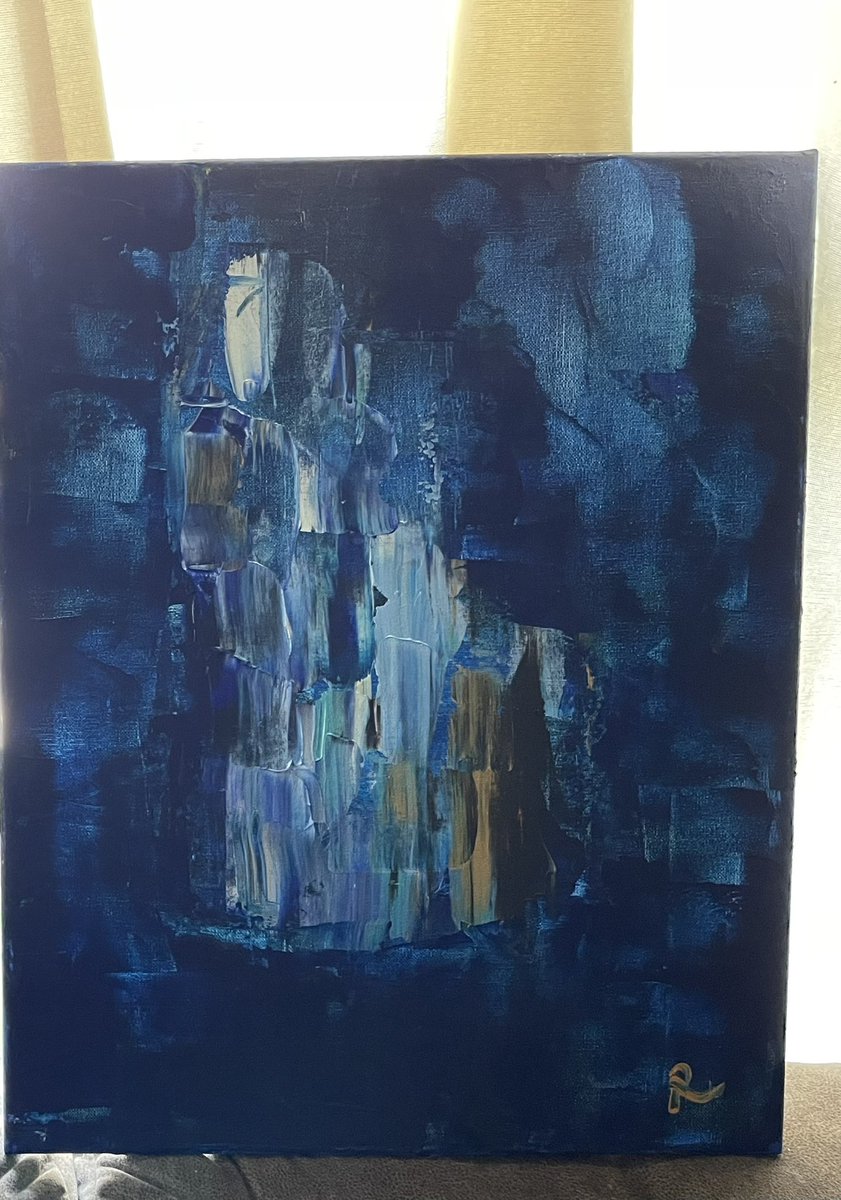 irishrygirl's tweet photo. Oh hello the amazing @johnfeal2 is donating one of my paintings: layered soul. Please guess a number between 1-1000. I’ll announce winner at 730pm ET. Good luck https://t.co/PlldLi7HeD