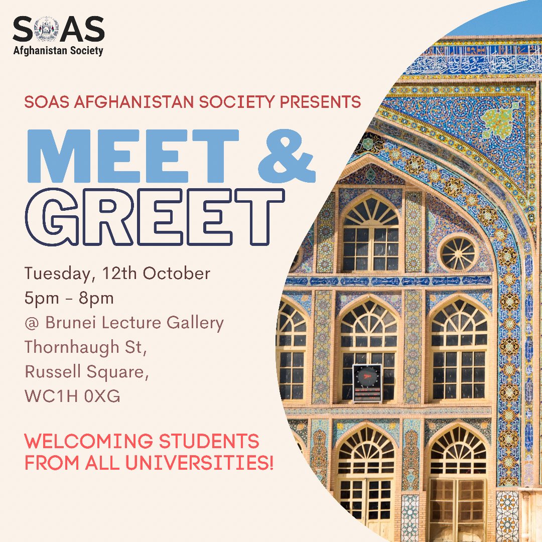 soasafgsoc's tweet photo. Join us for our meet and greet on Tuesday 12th October, 5pm at the Brunei Gallery! 🖤❤️💚 https://t.co/78m5GGzKhi