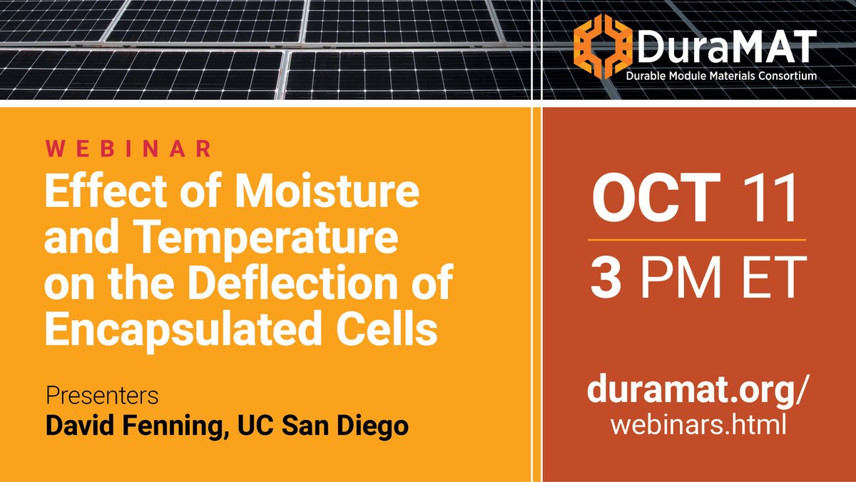 Laura Schelhas (@lschelhas) on Twitter photo #DuraMAT webinar time!! <a href="/dpfenning/">David Fenning</a> will be presenting this time around. Register here: duramat.org/webinars.html #DuraMAT webinar time!! <a href="/dpfenning/">David Fenning</a> will be presenting this time around. Register here: duramat.org/webinars.html