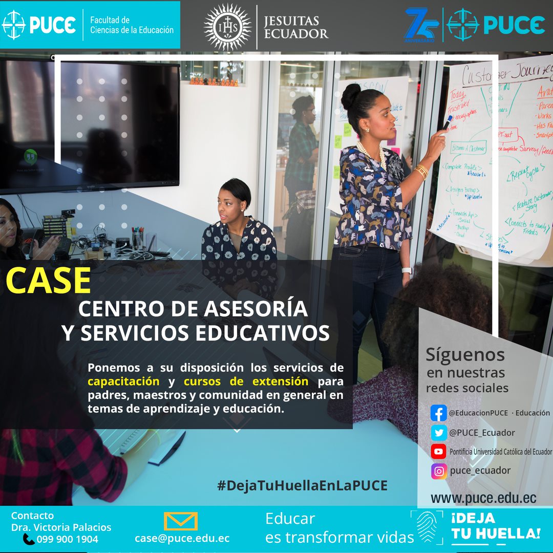 #ULTIMAHORA| 🤓📚Conoce el Centro CASE. El centro de asesoría y servicios educativos se encuentra al servicio de todos.

#PUCE #FCIED #CASE #centrodeasesoria #educacion #capacitacion #cursos #aprendizaje #educacion