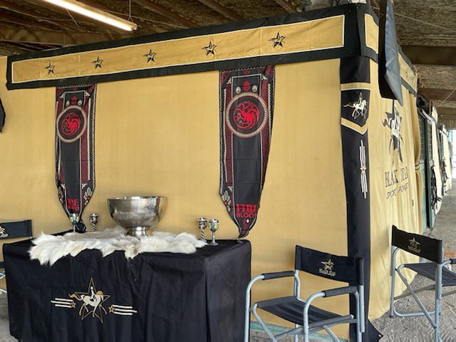 The theme for this years <a href="/USDF/">USDF Official</a> regional championships is renaissance festival, we had a great time decorating this year!!￼
#houstondressage #region9