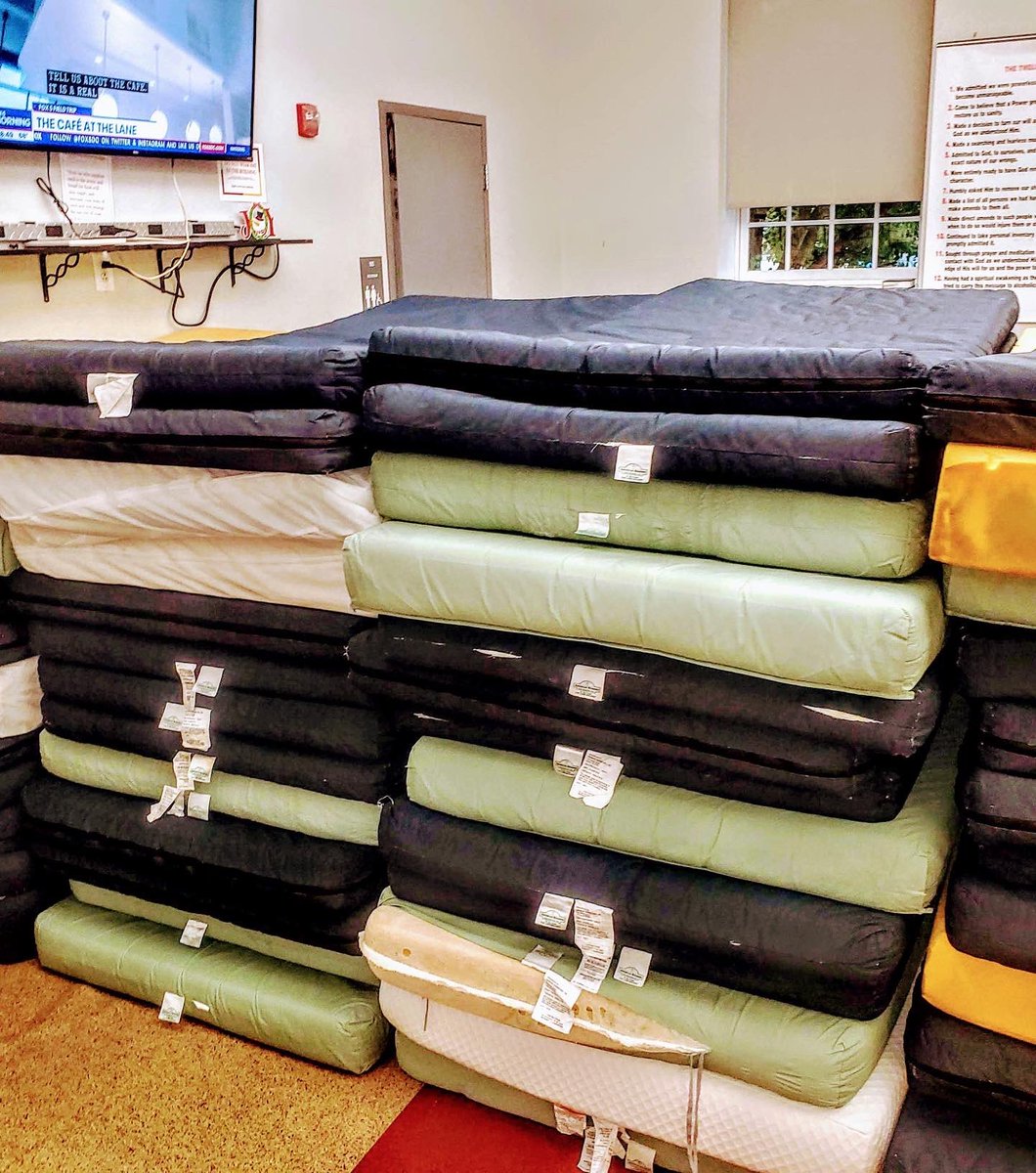 Out with the old and in with the new! 
 
Our shelter guests and program participants have new mattresses to enjoy a good night's rest. As temperatures drop and our numbers increase, we know these mattresses will help to provide safe and warm shelter for our homeless neighbors.