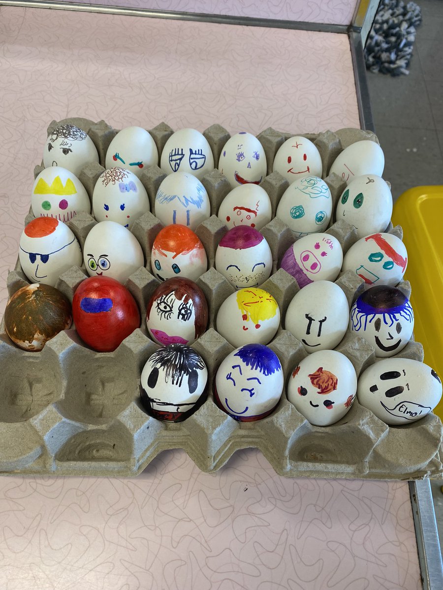 The egg babies are learning their ABC’S at daycare this week