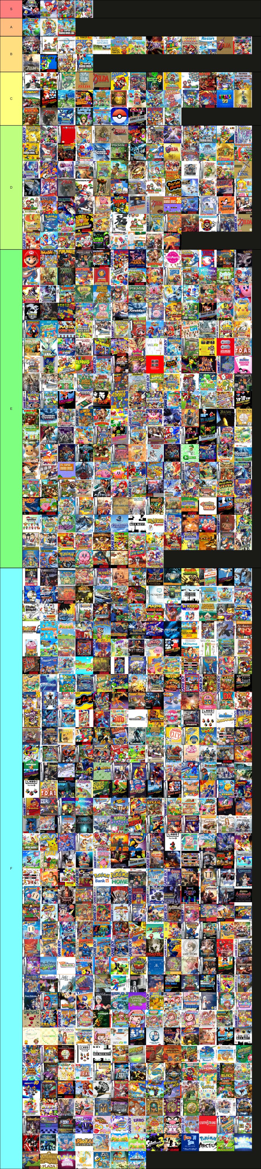 Nintendo games list 2025