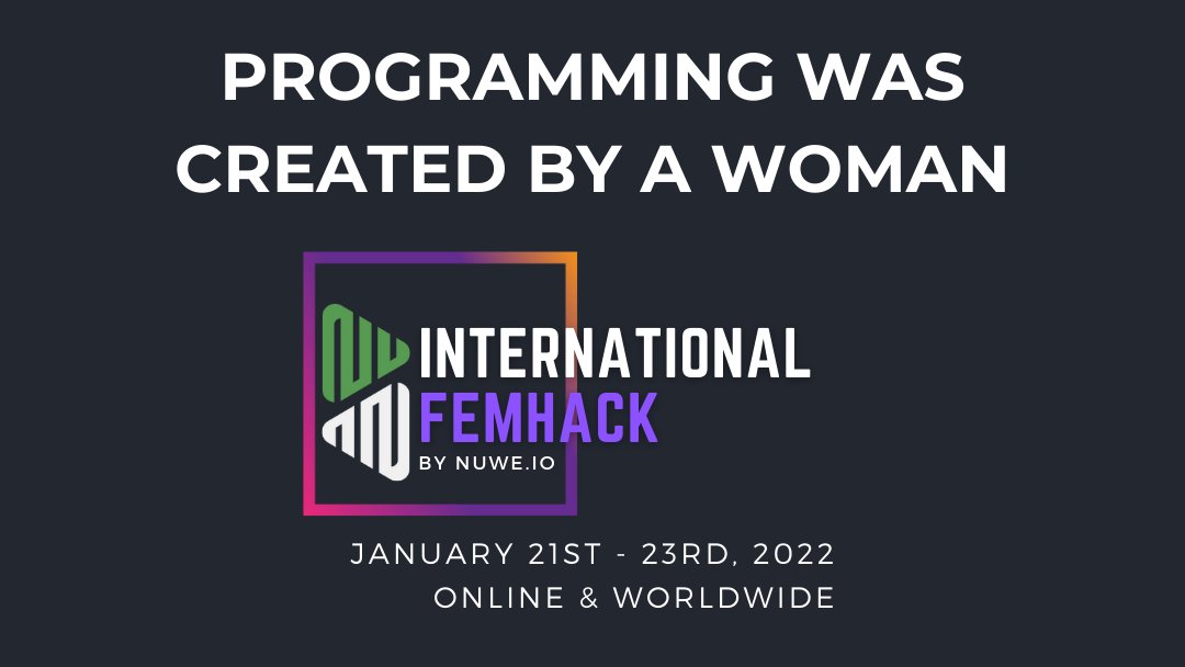 NuweIo's tweet photo. Friendly reminder...
#womeninstem #femaleintech #femhacknuwe #internationalfemhack #soon #staytunned https://t.co/CUjpEEZFO7