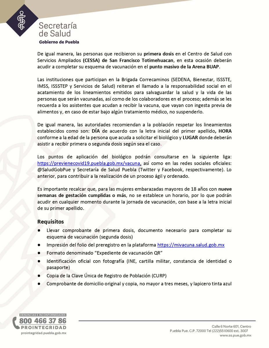 Secretaría de Salud tweet media