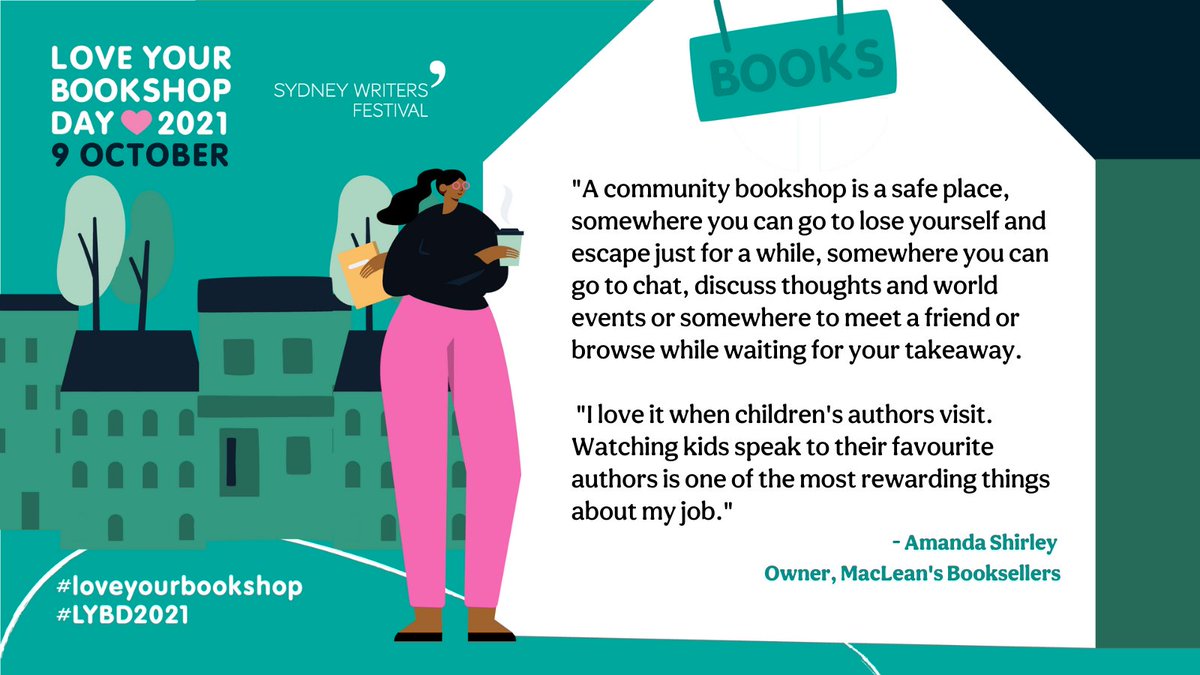 BookPeople (@bookpeopleau) on Twitter photo "A community #bookshop is a safe place, somewhere you can go to lose yourself and escape just for a while, somewhere you can go to chat, discuss thoughts... or somewhere to meet a friend or browse while waiting for your takeaway..." <a href="/macleansbooks/">MacLeans Booksellers</a> <a href="/SydWritersFest/">Sydney Writers' Festival</a> #LYBD2021📚❤️🎉 "A community #bookshop is a safe place, somewhere you can go to lose yourself and escape just for a while, somewhere you can go to chat, discuss thoughts... or somewhere to meet a friend or browse while waiting for your takeaway..." <a href="/macleansbooks/">MacLeans Booksellers</a> <a href="/SydWritersFest/">Sydney Writers' Festival</a> #LYBD2021📚❤️🎉