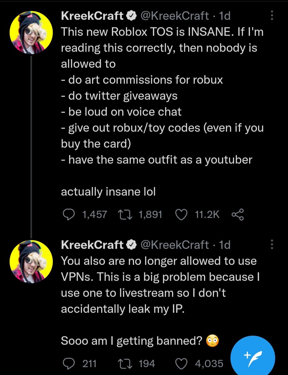 LeoForce_V1's tweet image. #RobloxTOS Well I fell like I wanna quit roblox because this I mean you cant even do giveaway HEY roblox this rule was not good because when you cant make giveaway or do art commissions for robux it&apos;s a bad for us for people who dont have robux
