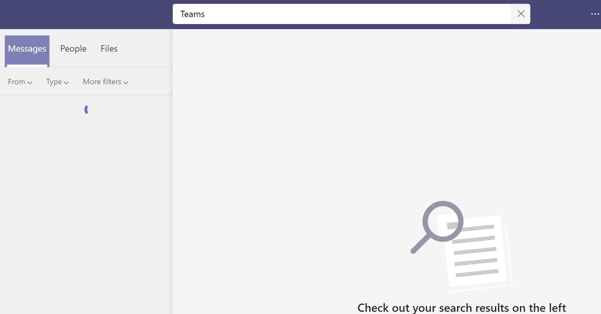 Chris_Schmidt's tweet photo. @MSFT365Status Hi @AzureSupport @MSFT365Status think there might still be an issue here. We are are not able to perform searching in Teams. https://t.co/eKGaTKGK8b