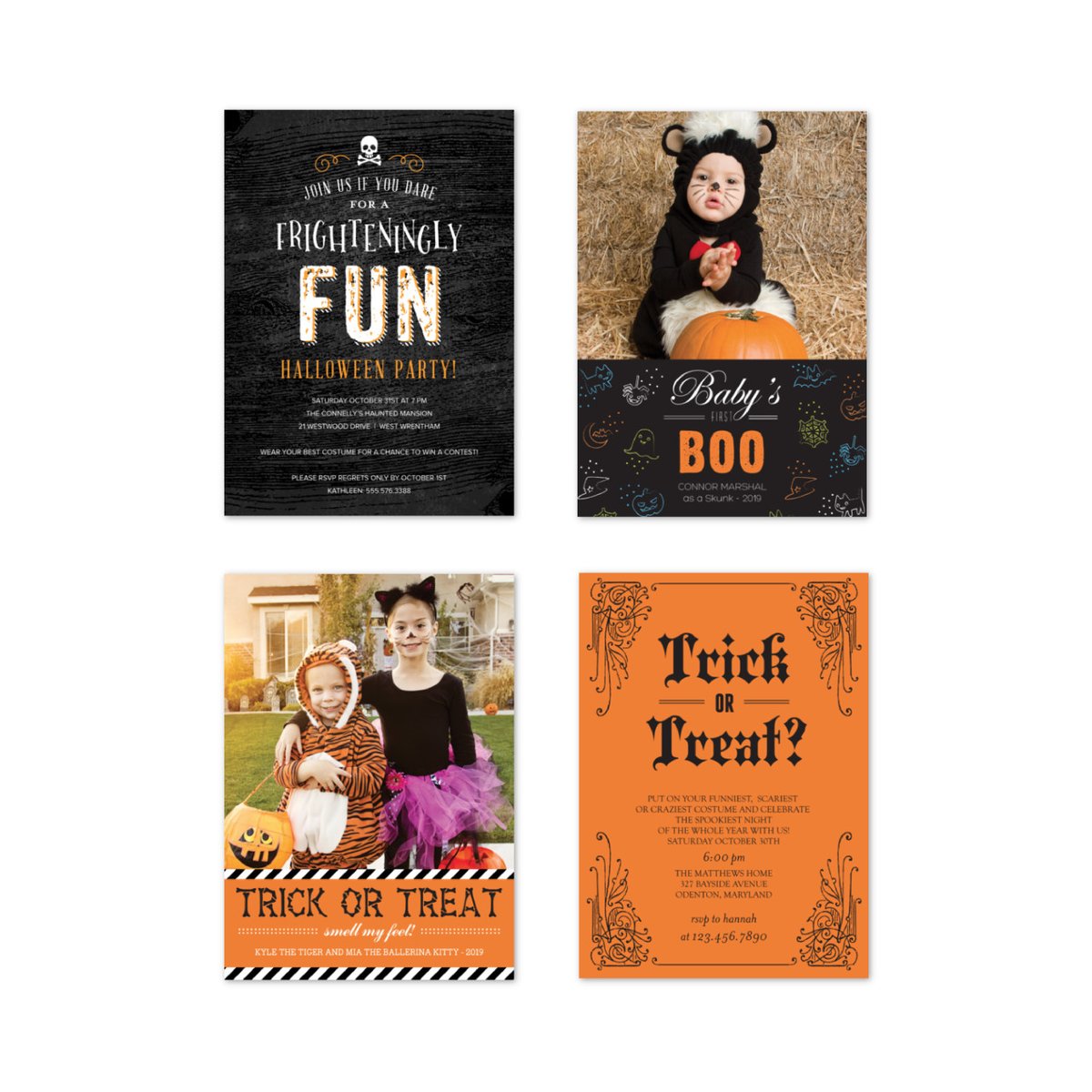 Whether you're hosting a Halloween Bash or showing off the kids' costumes, personalized Halloween cards are the perfect way to send a scare! 👻  This week, take 40% off personalized Halloween cards.
.
bit.ly/2WOHqm3