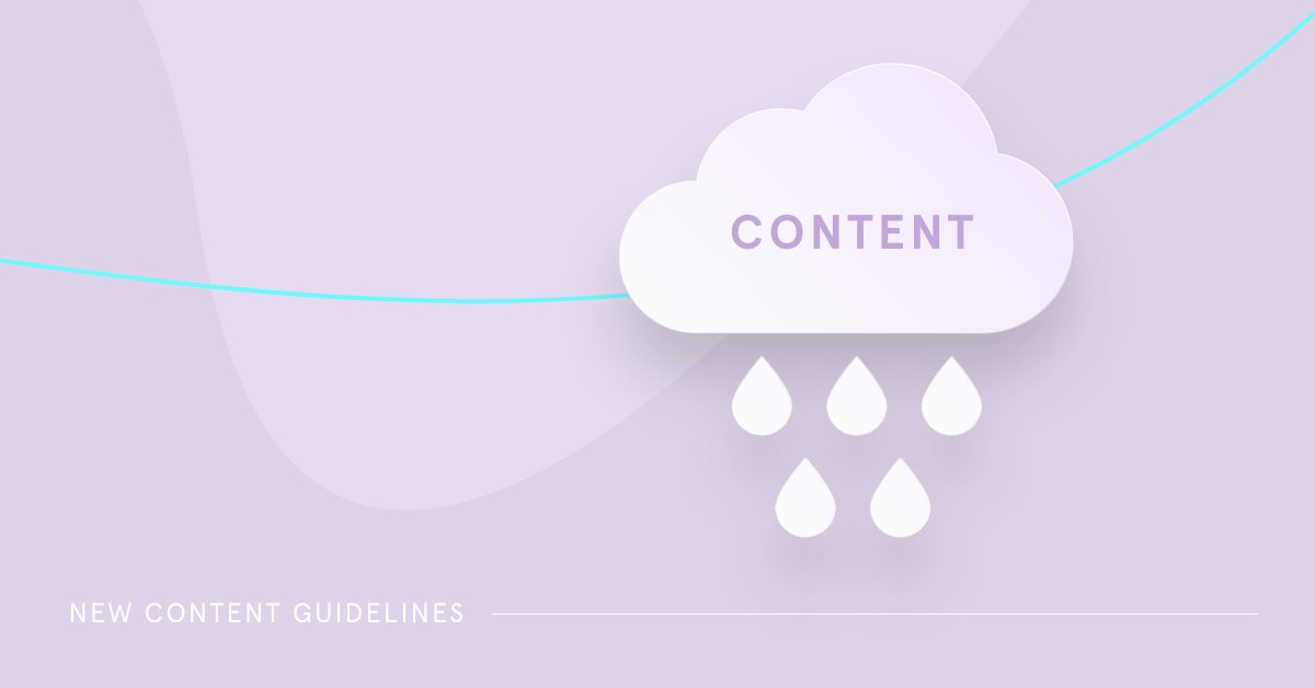 🌧 Content, content, content. We use the metaphor that content is like a big rain cloud because words pour into everything we do, making it a crucial element across digital marketing and websites.