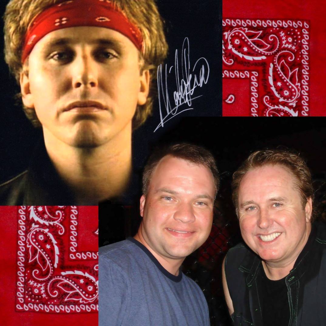 MrTateSmith's tweet photo. Loverboy released their album "Get Lucky" 40 years ago today. This is my photo autographed by Mike Reno, inset with a photo of us when I first met him in 2006. #loverboy #loverboyband #mikereno #getlucky #workingfortheweekend #music #rockmusic #rocknroll #rockandroll #classicrock https://t.co/2mqtsbSD3Q