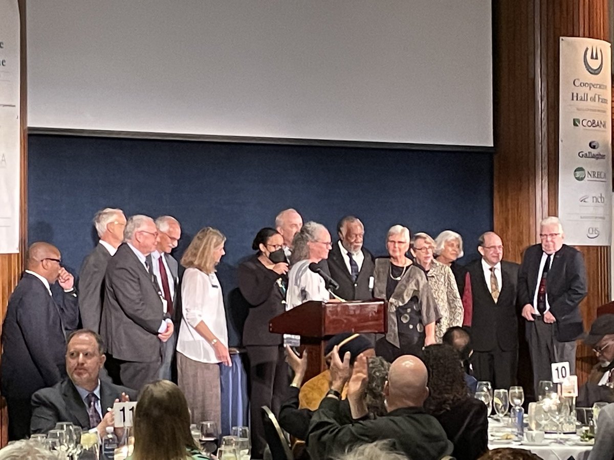 So grateful to be able to attend in person one of the most amazing evenings of the year the ⁦<a href="/NCBACLUSA/">NCBA CLUSA</a>⁩ cooperative hall of fame induction ceremony.  Every cooperator stands on the shoulders of those that came before us.  Pic is of HOF member s in attendance #gocoop