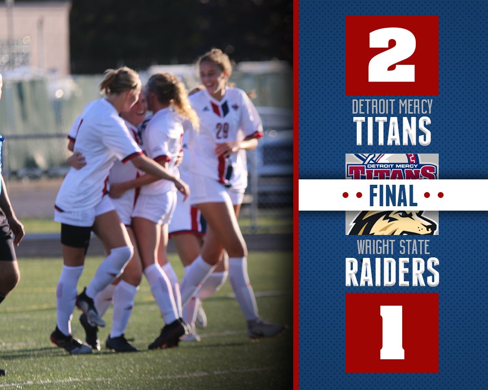 WINNER, WINNER as Erica Toupin scores 2x, including with 20 seconds left as the Titans win on the road! ⚔️⚽️ #DetroitsCollegeTeam #HLWSOC