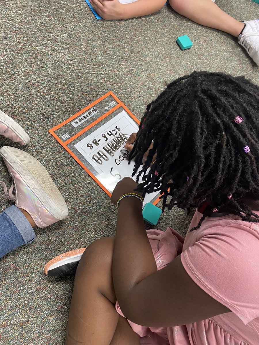 KShively02's tweet photo. We had to move our math class last minute and these mathematicians went with it. They did such a great job working through some 2 digit subtraction problems! #proud2bfses @KISDMathSquad @FSESFriendship https://t.co/BwaE4XfUAf