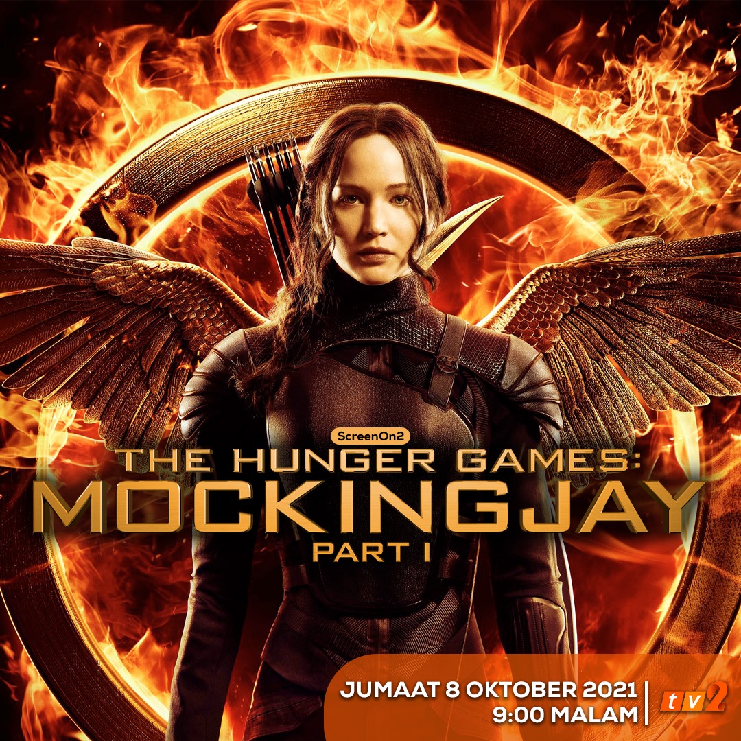 RTM_Malaysia's tweet photo. Katniss Everdeen berada di District 13 selepas dia menghentikan permainan selama-lamanya. Di bawah kepimpinan Presiden Coin dan nasihat dari rakan-rakannya yang dipercayai, Katniss melebarkan sayapnya.
Saksikan filem #TheHungerGamesMockingJayPart1 pukul 9.00 malam ini di TV2. https://t.co/JSqnQdf16R