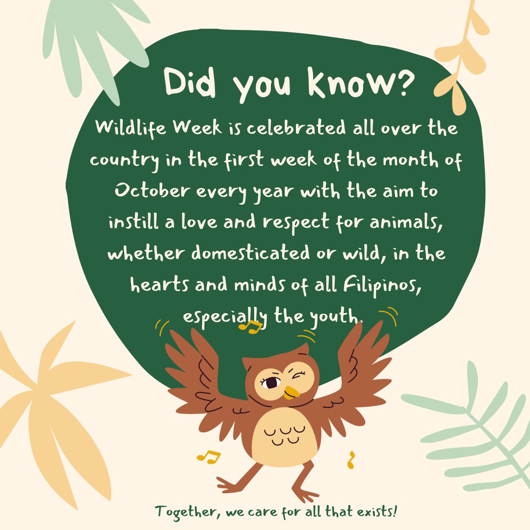 EcoteneoFauna's tweet photo. That’s a Wrap! This is FAUNA-lly the end of Animal Welfare Week that runs through the first week of October.

Follow BAI - Animal Health and Welfare 
Division for more Fauna related content: https://t.co/Y1lu7okxJ0

Pubmat created by: Rochelle Gutang &amp; Abegail Torrejas https://t.co/9gMoE2BNoJ