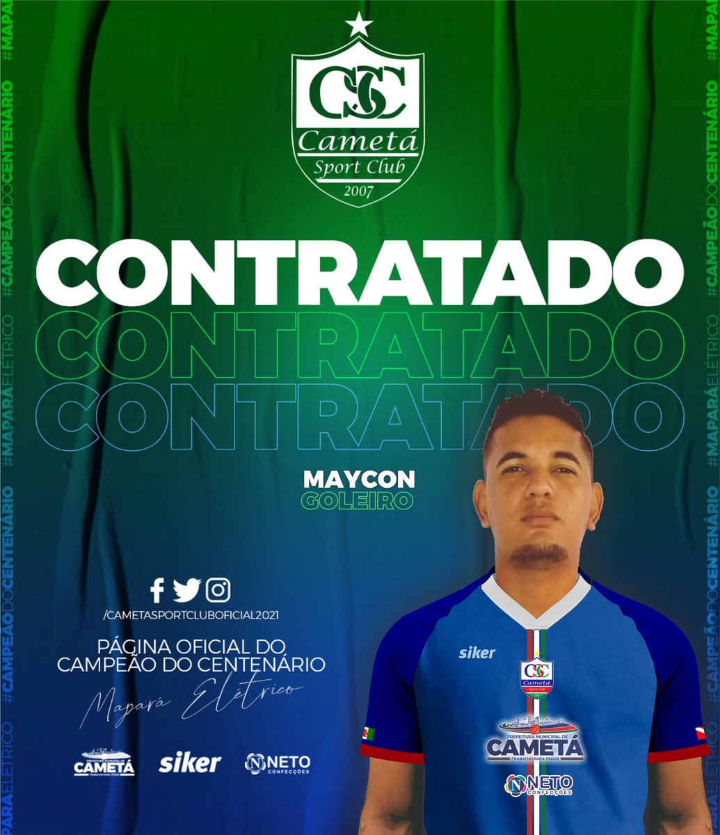 CametaSC's tweet photo. CONTRATADO!
O goleiro Maycon acertou seu retorno ao Cametá para a disputa da Série B do Parazão 2021. Maycon é paraense e tem 29 anos de idade, além do Cametá o goleiro já defendeu equipes como Santa Rosa, Vênus, Ypiranga-AP e Santana-AP. Seja bem-vindo. https://t.co/kWJvI7UYIP