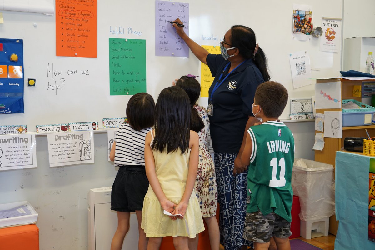 FISSharks's tweet photo. In their #CommunitiesUnit, Grade 2 made a #discovery that new teachers and students at FIS might find it challenging getting comfortable with the Japanese language. They decided to create a survival guide full of useful Japanese phrases and words to help out!
#Inquiry #FISlearns https://t.co/prOdkT0DMj