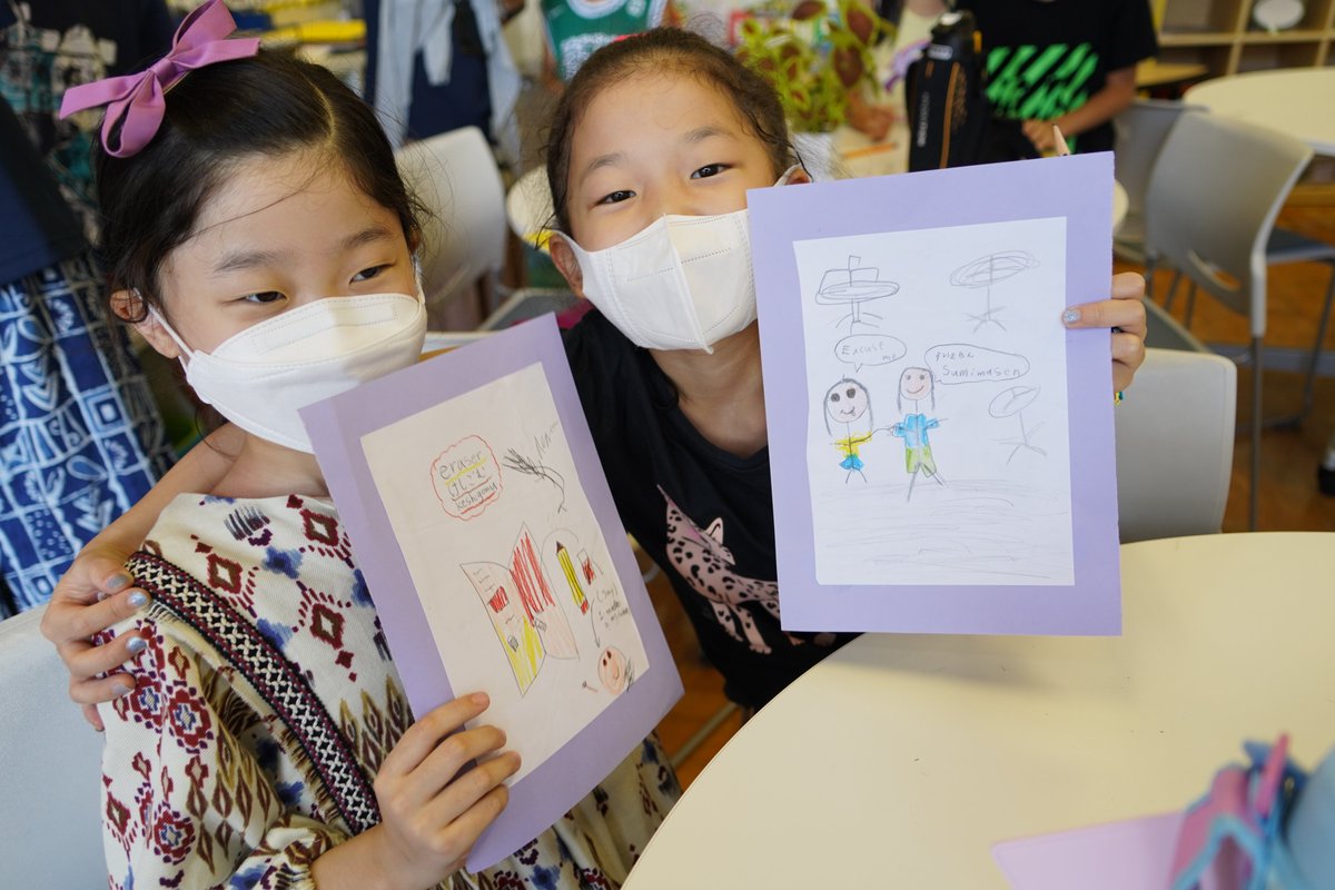 FISSharks's tweet photo. In their #CommunitiesUnit, Grade 2 made a #discovery that new teachers and students at FIS might find it challenging getting comfortable with the Japanese language. They decided to create a survival guide full of useful Japanese phrases and words to help out!
#Inquiry #FISlearns https://t.co/prOdkT0DMj