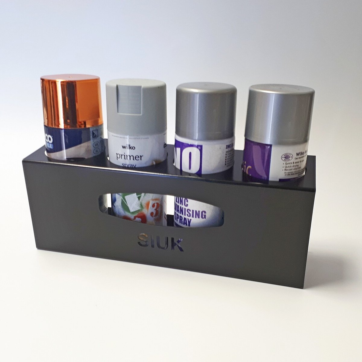 SIUK_Metal's tweet photo. Spray Can Holder (4 Cans) Wall Mount https://t.co/xDyNCNWm26 #GBmfg #Detailing #Workshop #UKmfg #Garage https://t.co/MHoqejgRth
