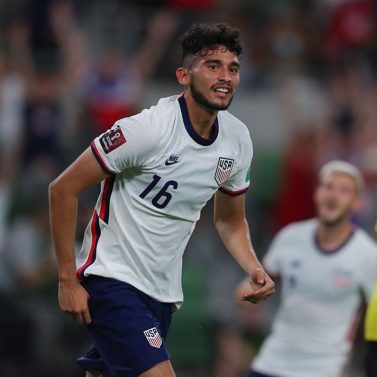 NBCSportsSoccer's tweet photo. The youngest players to record a brace in @USMNT history:

Christian Pulisic
Ricardo Pepi https://t.co/MdIZMRzzfn