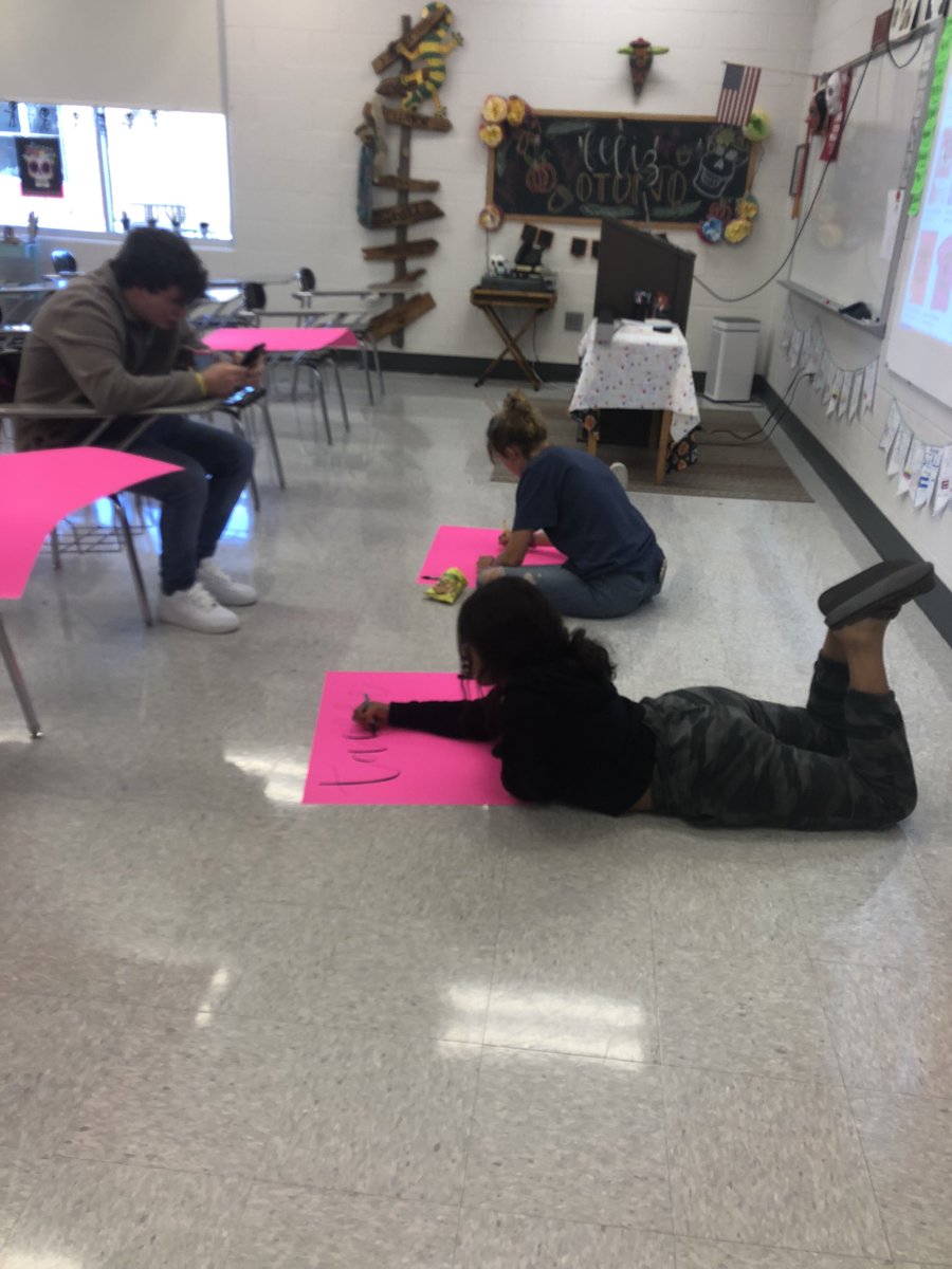 Spirit club is ready for a pink out! Are you ready see you at the game tomorrow night in your pink!!💖