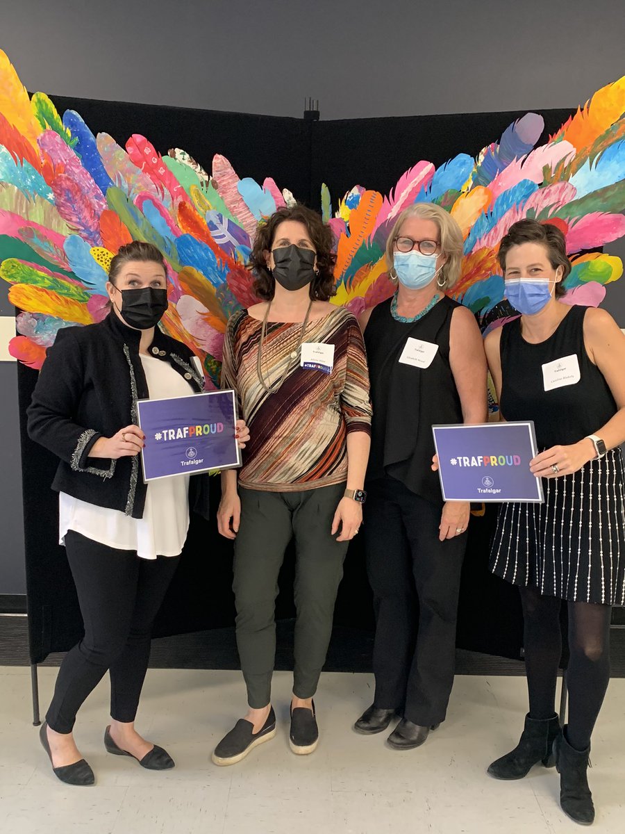Some <a href="/TrafalgarMtl/">Trafalgar School for Girls</a> Board Members enjoying welcoming a full house of students and families #TrafOpenHouse