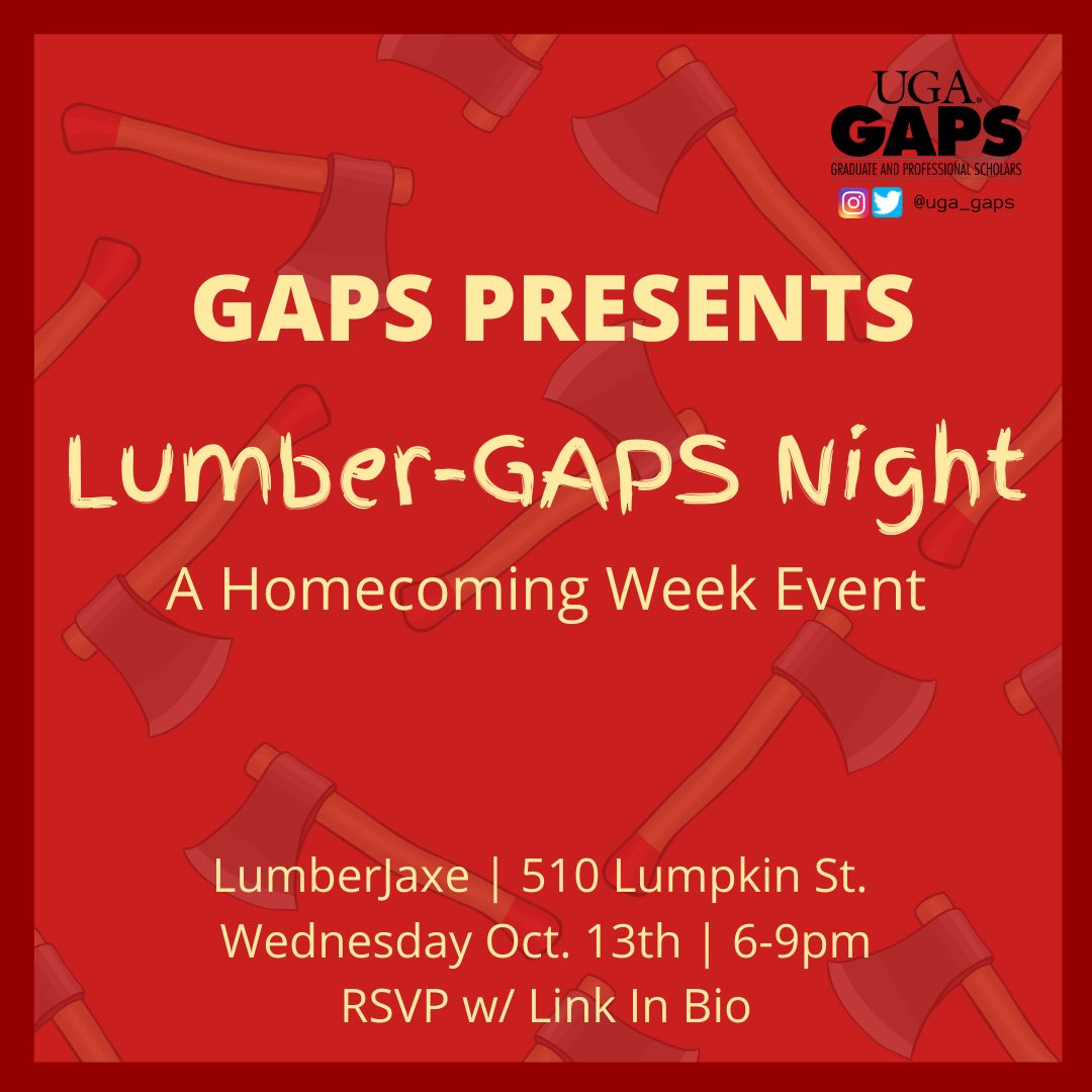 RSVP link in bio! Come hang out with GAPS at LumberJaxe downtown! 🪓🪓