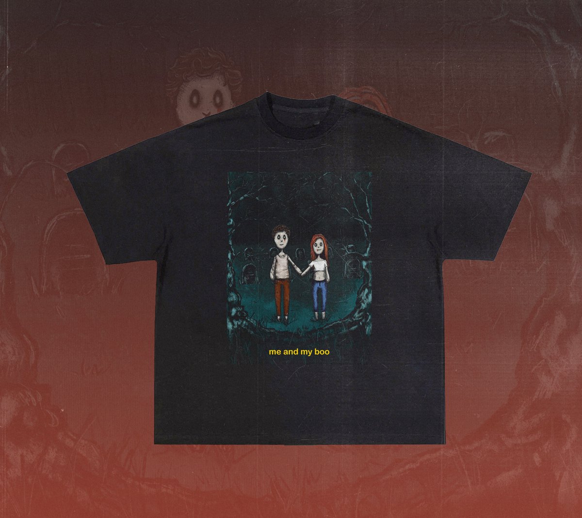 DontBeSadShop's tweet photo. its spooky szn.....🎃👻introducing "the spooky bus tee" and the "me and my boo" AVAILABLE NOW https://t.co/Wyh8l6L3Mz https://t.co/y93zr6e8no