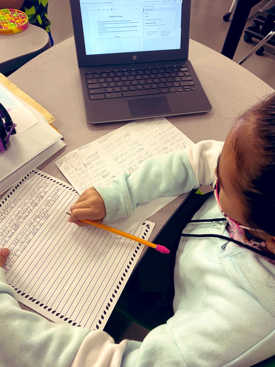 mrsbeccag's tweet photo. Super proud of our fourth graders for completing their very first @SummitSpark project this year. Students applied what they learned about author’s purpose and story elements to write their very own stories ✍🏾📚 #TheKnightWay #StudentChoice https://t.co/dU7jS6BNpG