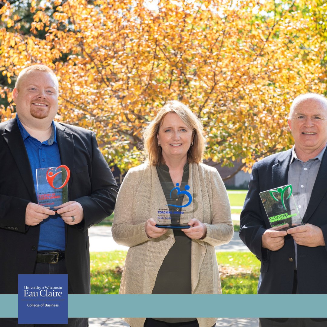uweccob's tweet photo. Congratulations to the College of Business faculty and staff members who were recognized for their contributions to the college in the areas of coaching, culture of caring, and creativity &amp; innovation. 

 Link in bio to read more! https://t.co/XuZT2Gq8YQ
