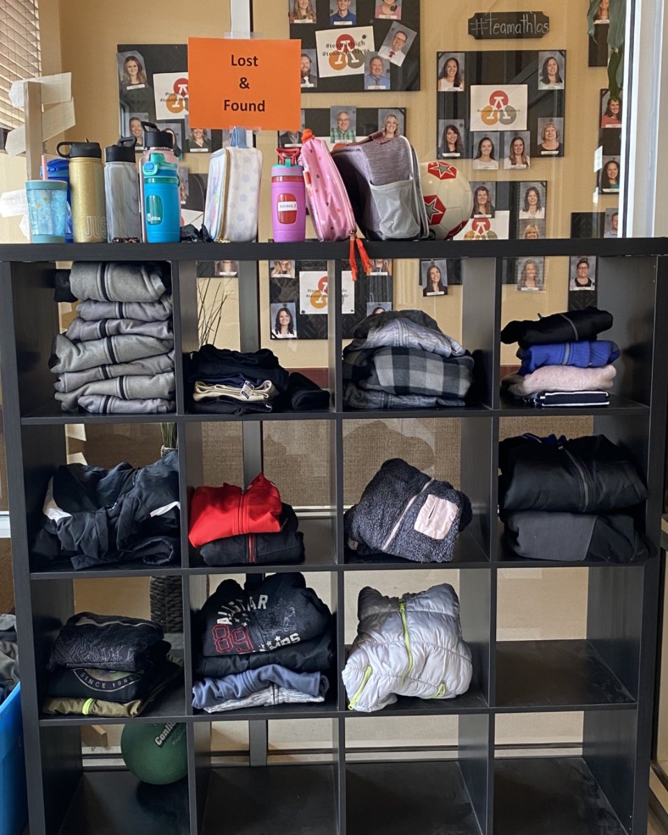 AthlosUtah's tweet photo. Athlos Families, our lost and found is getting full again. If your student is missing anything, we may have it. 
Please take the time to come take a look at the lost and found when you have a chance! https://t.co/serJad1p1W