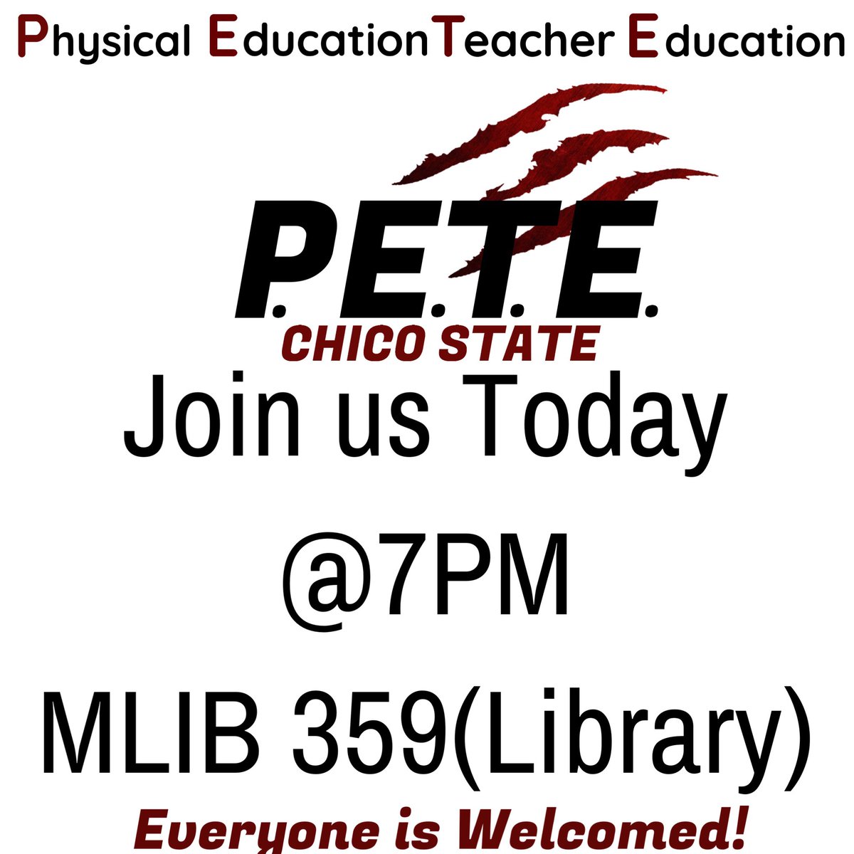 Chico State PETE Club tweet media