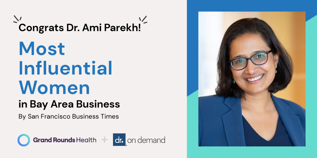 We're proud to see our Chief Health Officer @AmiParekh10 named a Most Influential Woman in Bay Area Business by the @SFBusinessTimes! We're so grateful for your continued leadership as we strive to improve healthcare for everyone. Congrats Ami! #SFBTwomen