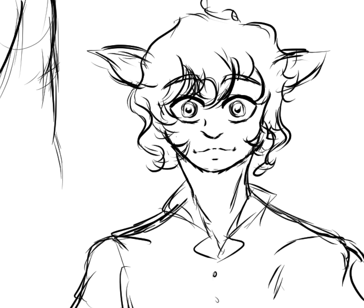 some beastars human doodles. the pic on the left is riz and pina. and ...