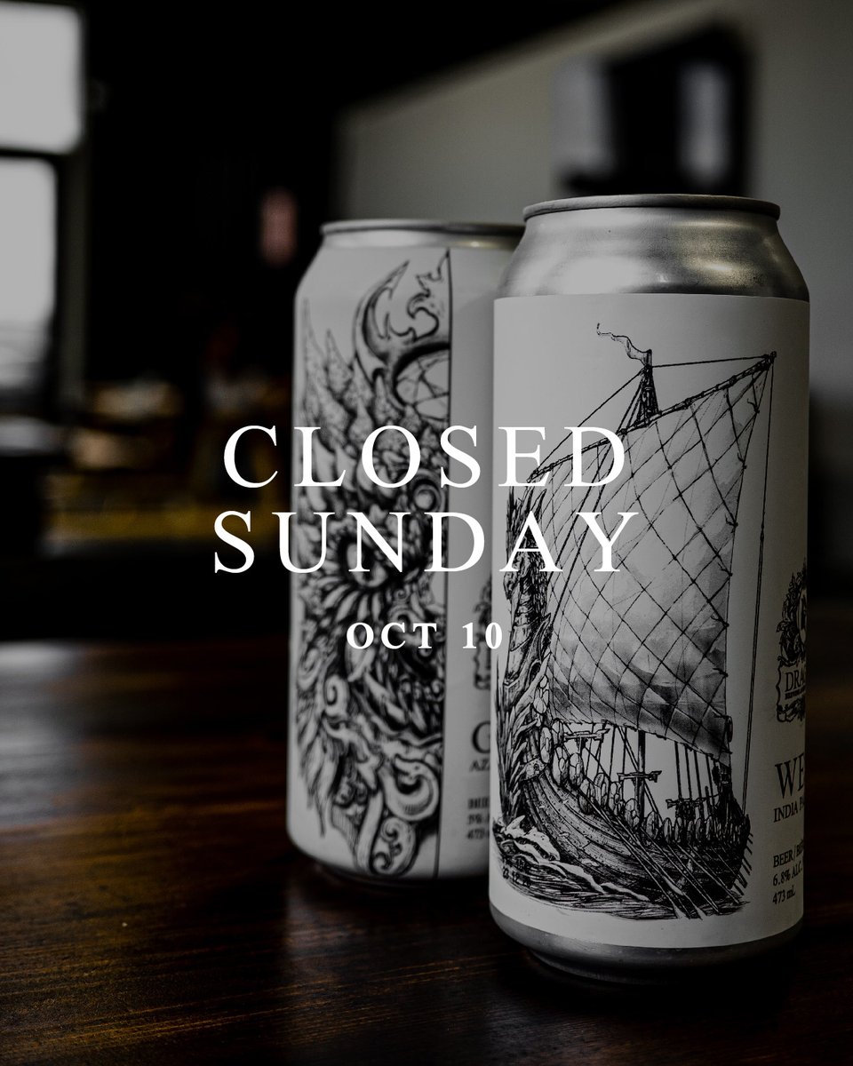 The brewery will be closed this Sunday, October 10th for Thanksgiving.

Stock up for this weekend before then!