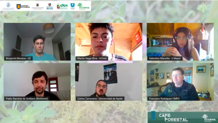 cormachile's tweet photo. #AHORA. Iniciamos un nuevo #CaféForestal ☕️ sobre “La Actividad Forestal del Siglo XXI”, junto a Carlos Zamorano @UdeAysen, Pablo Ramírez #Bioforest, Francisco Rodríguez @SomosCMPC y alumnos de #IngenieríaForestal🌳
#EnVivo 👩💻 aquí👉 https://t.co/Z71TWP7Dcr https://t.co/kf24LJz1xd