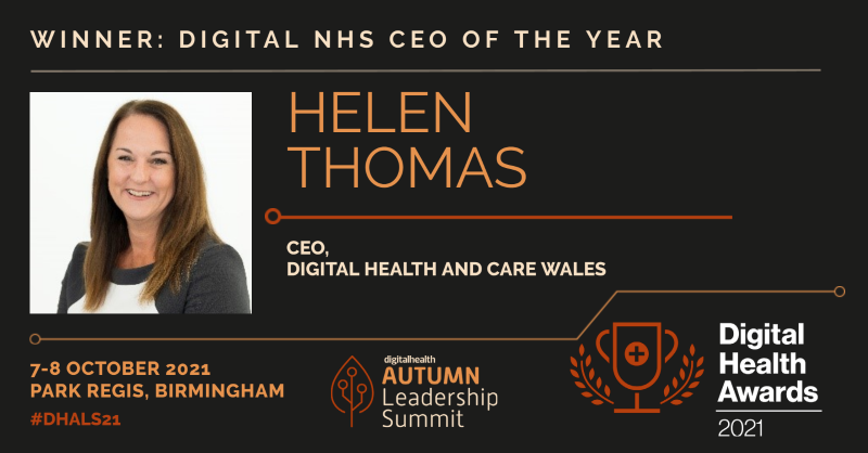 DHLeadersSummit's tweet photo. The winner of the Digital NHS CEO of the Year Award goes to...
๐@helenthomas100 CEO, @DHCWales ๐
Congratulations Helen! ๐ #DHALS https://t.co/w2c1fpe9m6