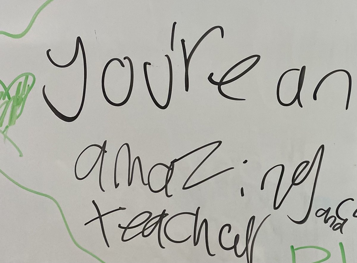 Also found this on the board - left by my “bus crew”!  Just added to my happiness!  Little things DO mean a lot!